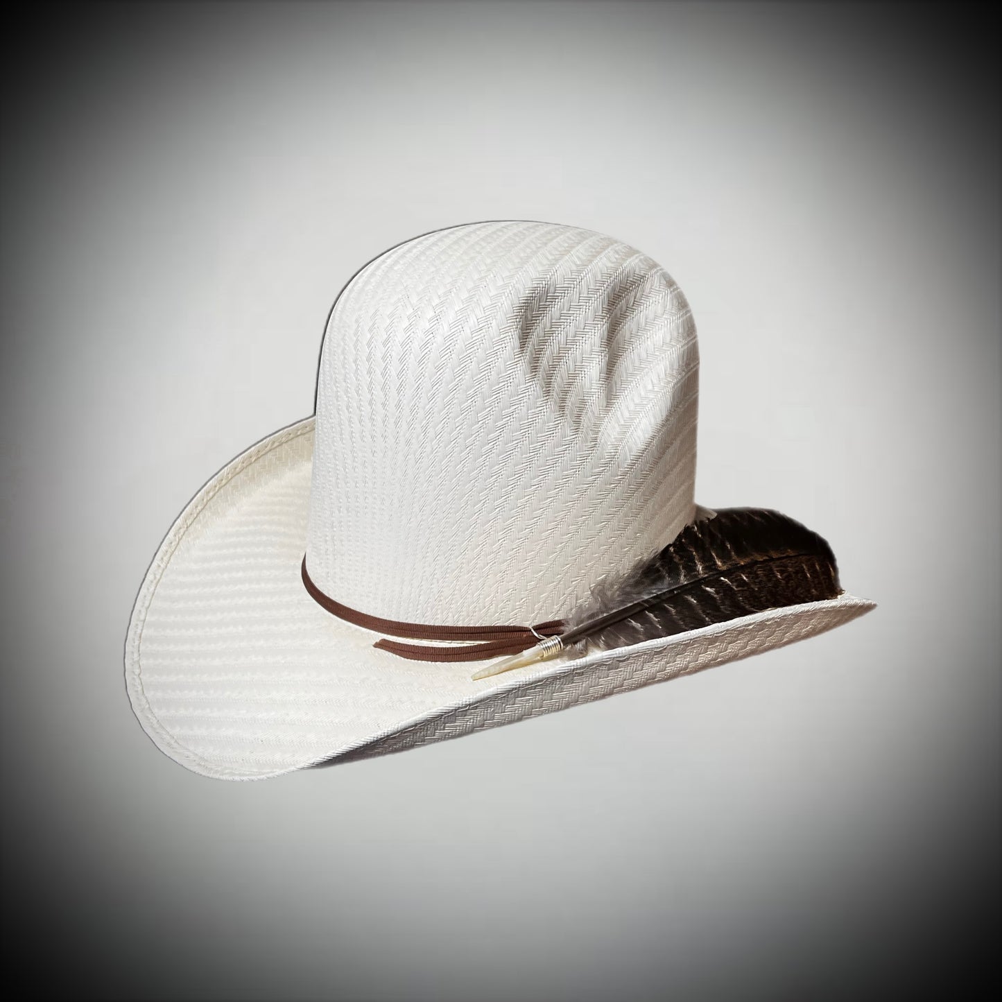 AH 'BLANCA NIEVE' 7” Tall Open Crown Flat 3 3/4” Brim